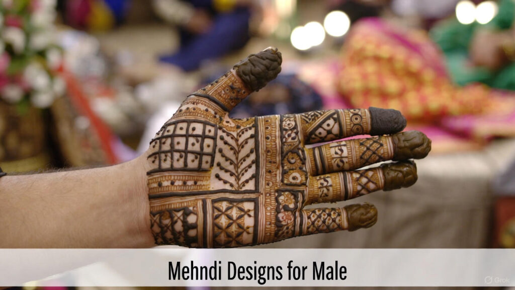 Mehndi Designs for Male: 20+ Simple Groom & Festival Special Mehndi Designs for Male 20+ Simple Groom & Festival Special